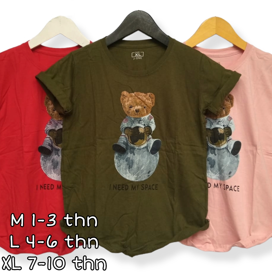 I NEED MY SPACE - BAJU ANAK UNISEX BEAR UMUR 1 2 3 4 5 6 7 8 9 10 tahun thn th KAOS ANAK LAKI LAKI K