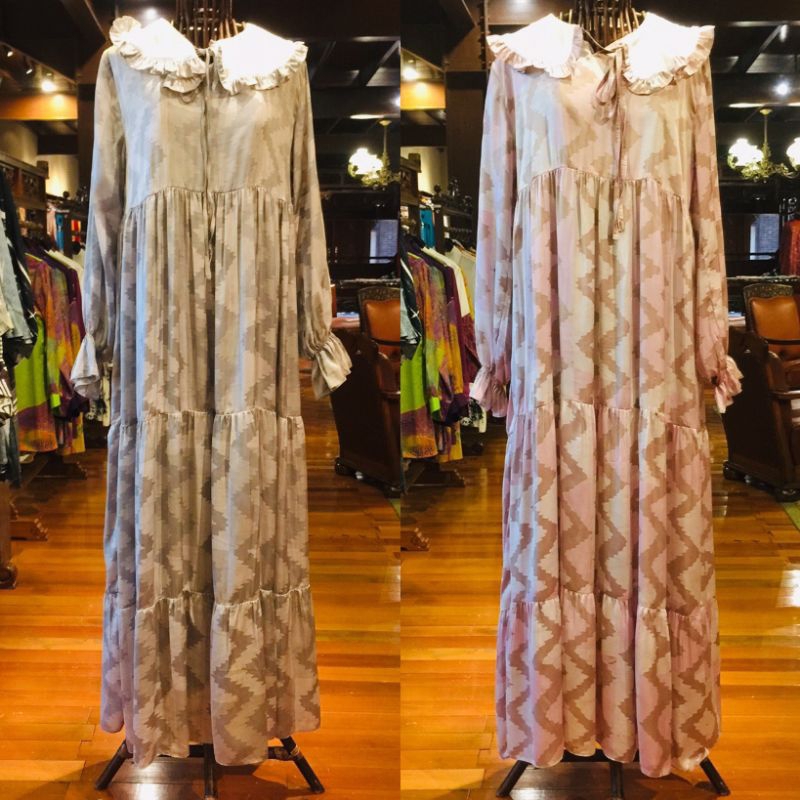 Gita Dress Tissue by Dian Pelangi LIMITED EDITION Busana Muslim Gaun Batik Pesta Pernikahan Kondanga