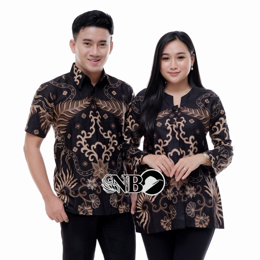 Batik Couple Modern Atasan Blouse Batik Kerja Kantor Wanita Baju Batik Wanita M L XL XXL