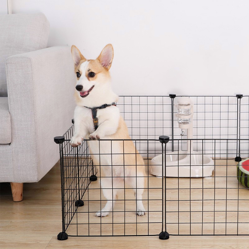 Kandang Hewan Peliharaan Pagar Besi DIY Kandang Kucing Kandang Anjing Pet Cage Sangkar Kandang Hamster Burung