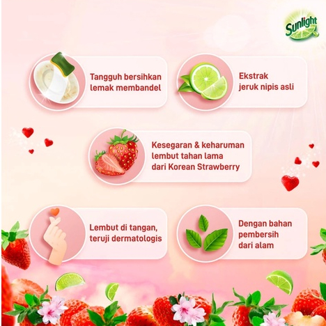 Sunlight Sabun Cuci Piring Korean Strawberry 80ml