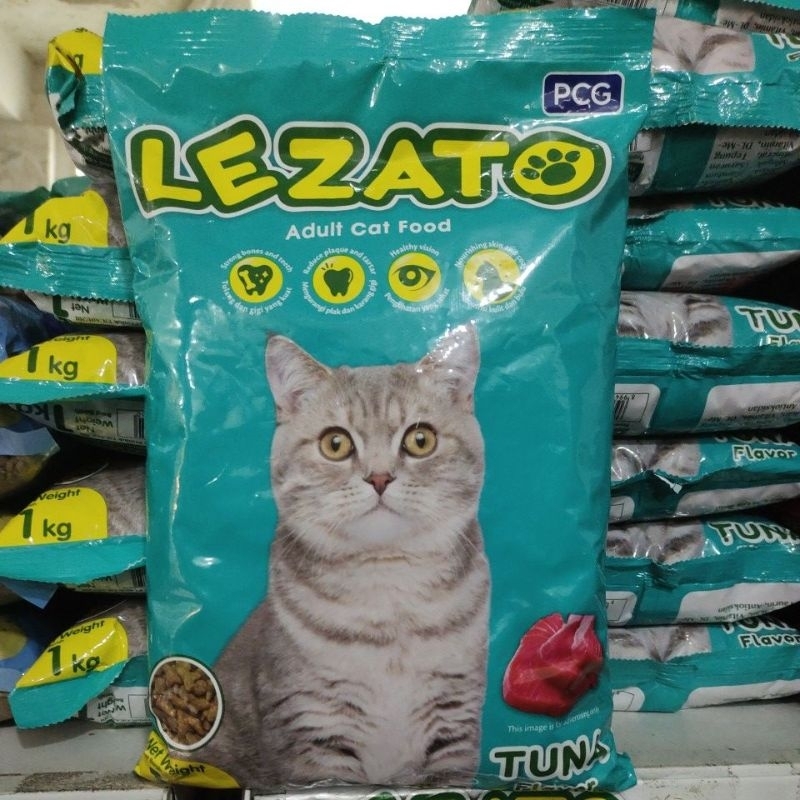 LEZATO CAT TUNA 1KG REPACK (paket 10kg) Gojek/grab