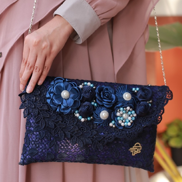 RJ CRAFT - Clutch Pesta Wanita Brokat Okky Premium Fashion Cantik Wanita