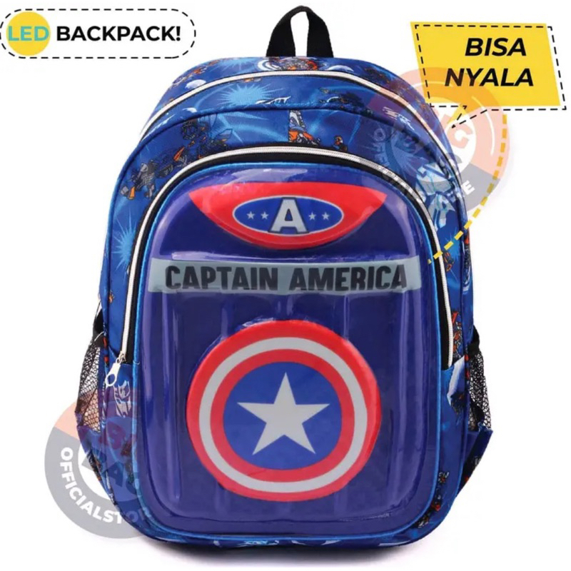 TAS RANSEL ANAK SEKOLAH KAPTEN AMERIKA BATMAN MARVEL TERBARU TAS SEKOLAH ANAK TK DAN PAUD