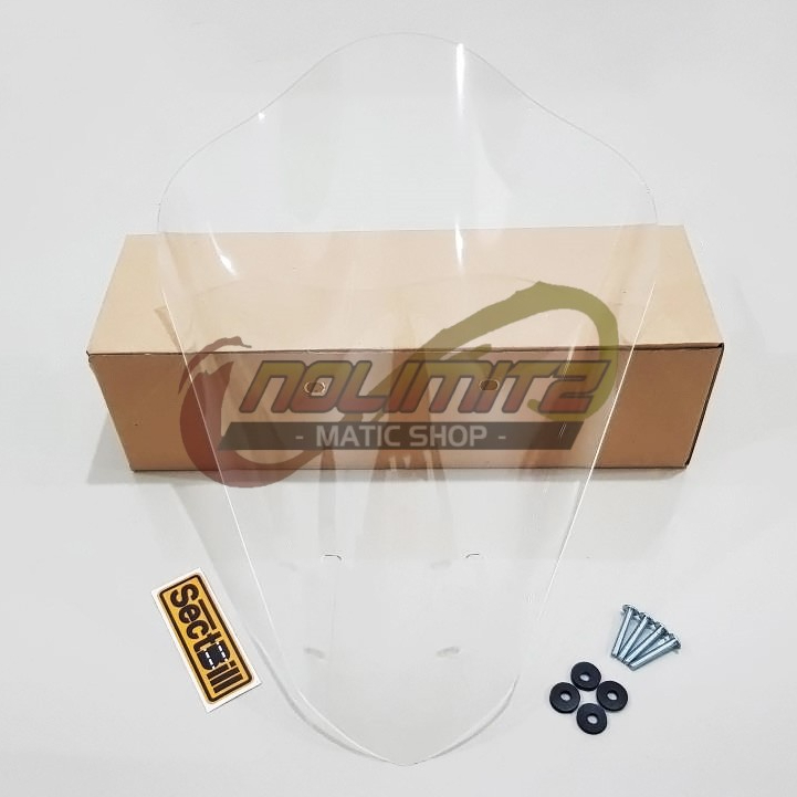 Windshield Visor Tameng Kaca Depan Sectbill Bubble 44cm Yamaha Lexi