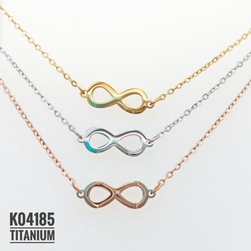 Kalung Titanium infinity 3 warna K04185