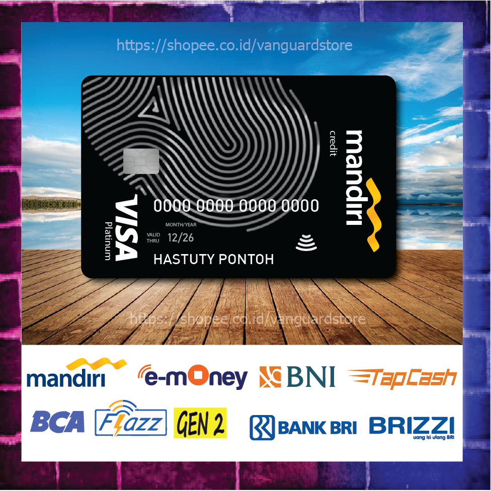 KARTU E MONEY E TOLL KARTU MANDIRI VISA PLATINUM 1 DEBIT CREDIT EMONEY MANDIRI FLAZZ BCA BNI TAPCASH BRIZZI BRI - 1 SISI