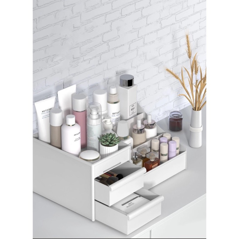 Rak DOMI kosmetik putih tempat makeup storage tempat penyimpanan skincare RAK SKINCARE