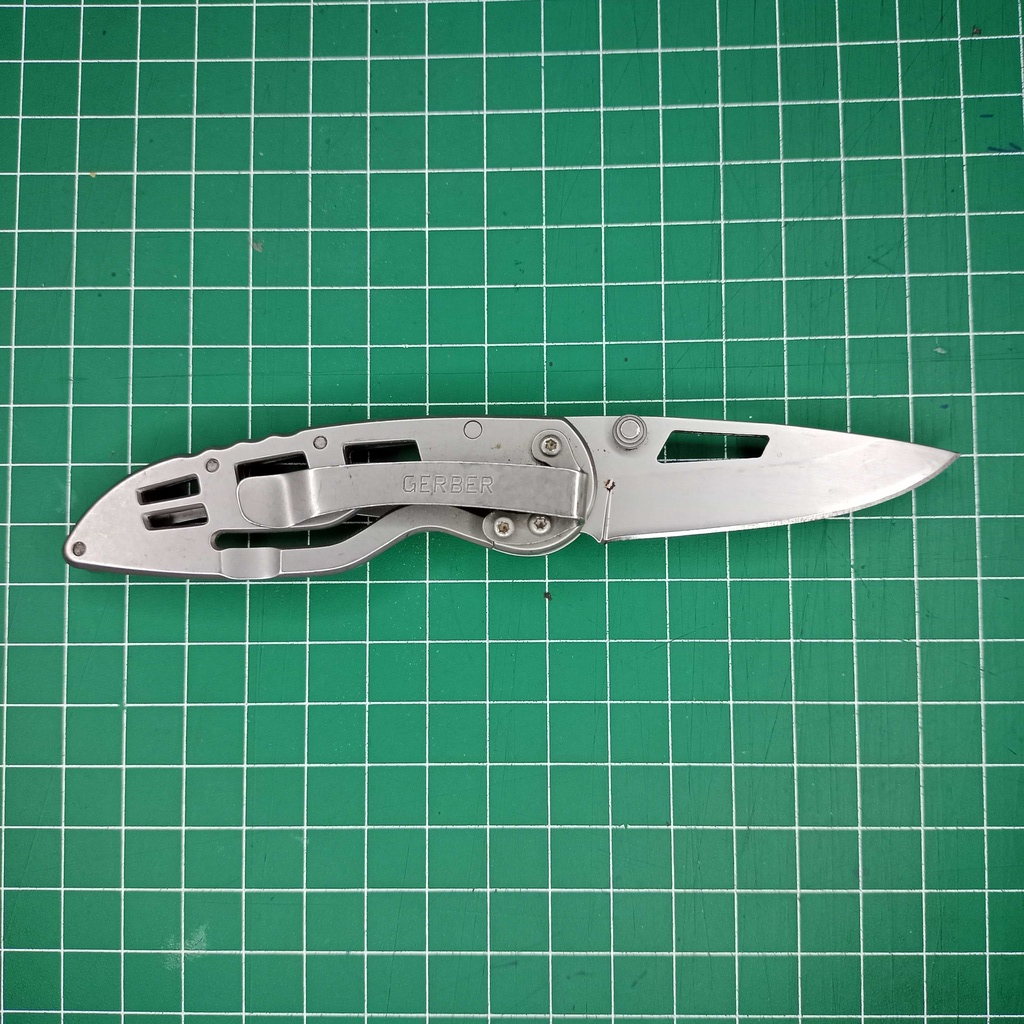 Gerber Ripstop I folding knife bead plain blade stainless steel