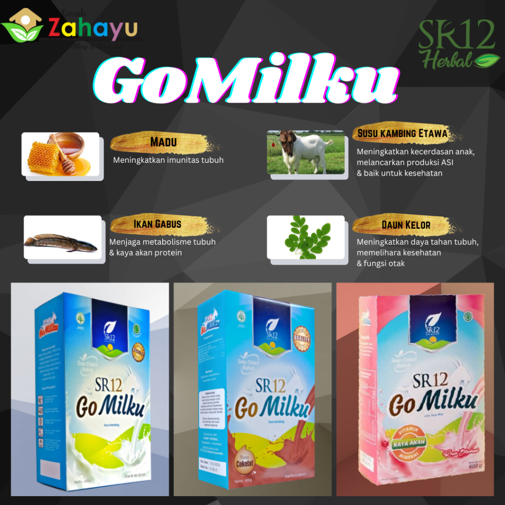 

GO MILKU / SUSU KAYA MANFAAT/ SUSU KAMBING ETAWA PROTEIN TINGGI HALAL