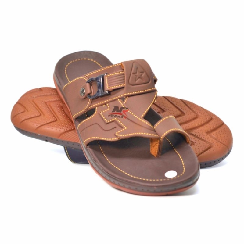 Sandal Slid NEMOR NR06 sandal Selop Kulit sandal Gesper Pria Wanita Termurah