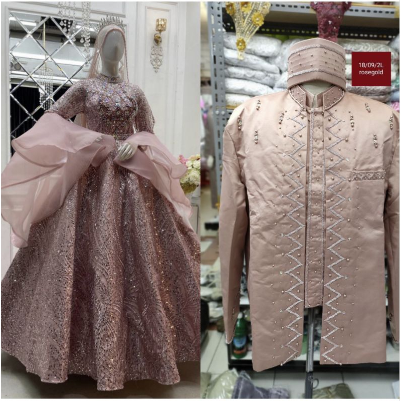 TERBARU//GAUN PENGANTIN BARBIE COUPLE//GAUN COUPLE BESKAP//BASOFI