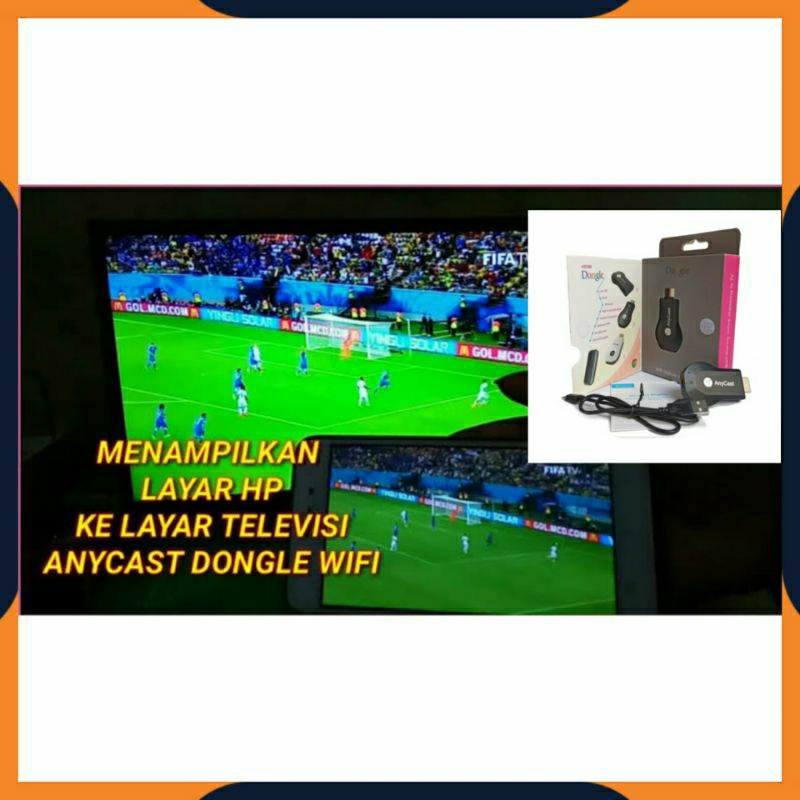 [COD] PAKET LENGKAP ANYCAST DONGLE DARI HP KE TV TABUNG / WIRELESS ANYCASH DONGEL MIRACAST / KABEL RCA 3-3 1.5M / PENYAMBUNG HP KE TV