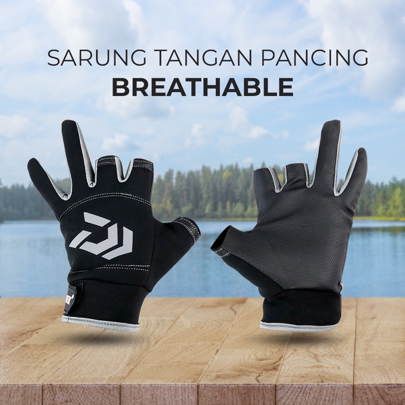 GORE-TEX Sarung Tangan Mancing Breathable - DW-GRTX - Black