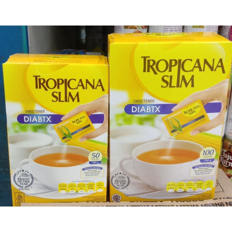 

Tropicana slim sweetener 50s 100s