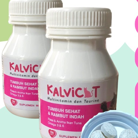 KALVICAT MULTIVITAMIN KUCING BULU SEHAT LEBAT 150 TBL