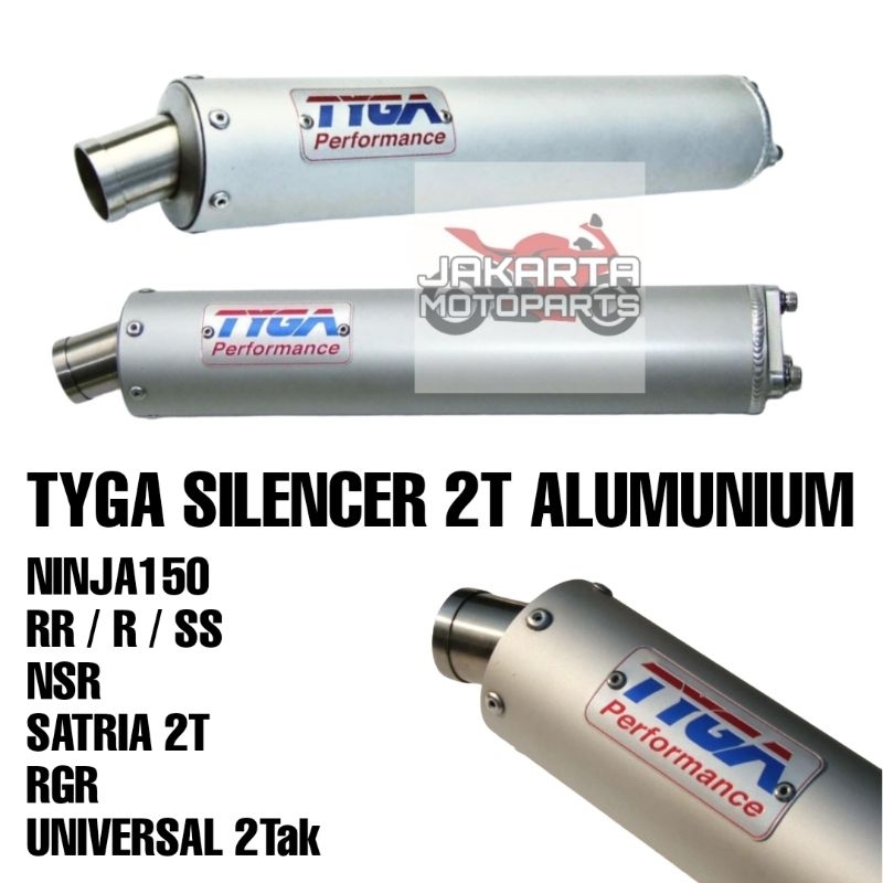 KNALPOT SILENCER TYGA ALMUNIUM 2TAK NINJA NSR SATRIA R RGR ORI
