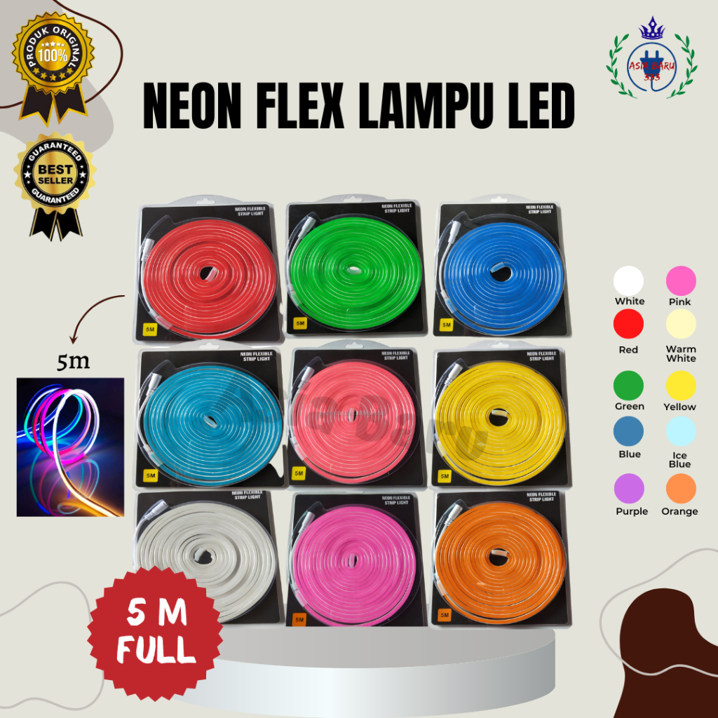 Neon Flex Lampu LED 5M DC 12V