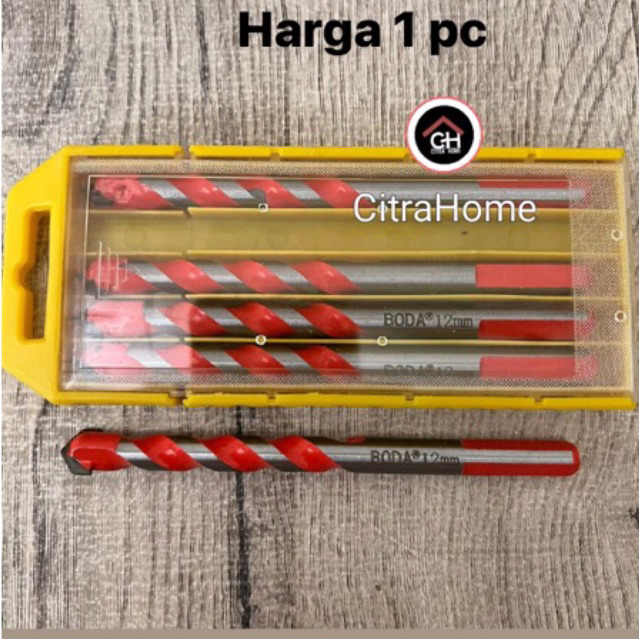 Mata Bor 12mm Boda Multifungsi (beton,besi,kayu,keramik, granit dll)