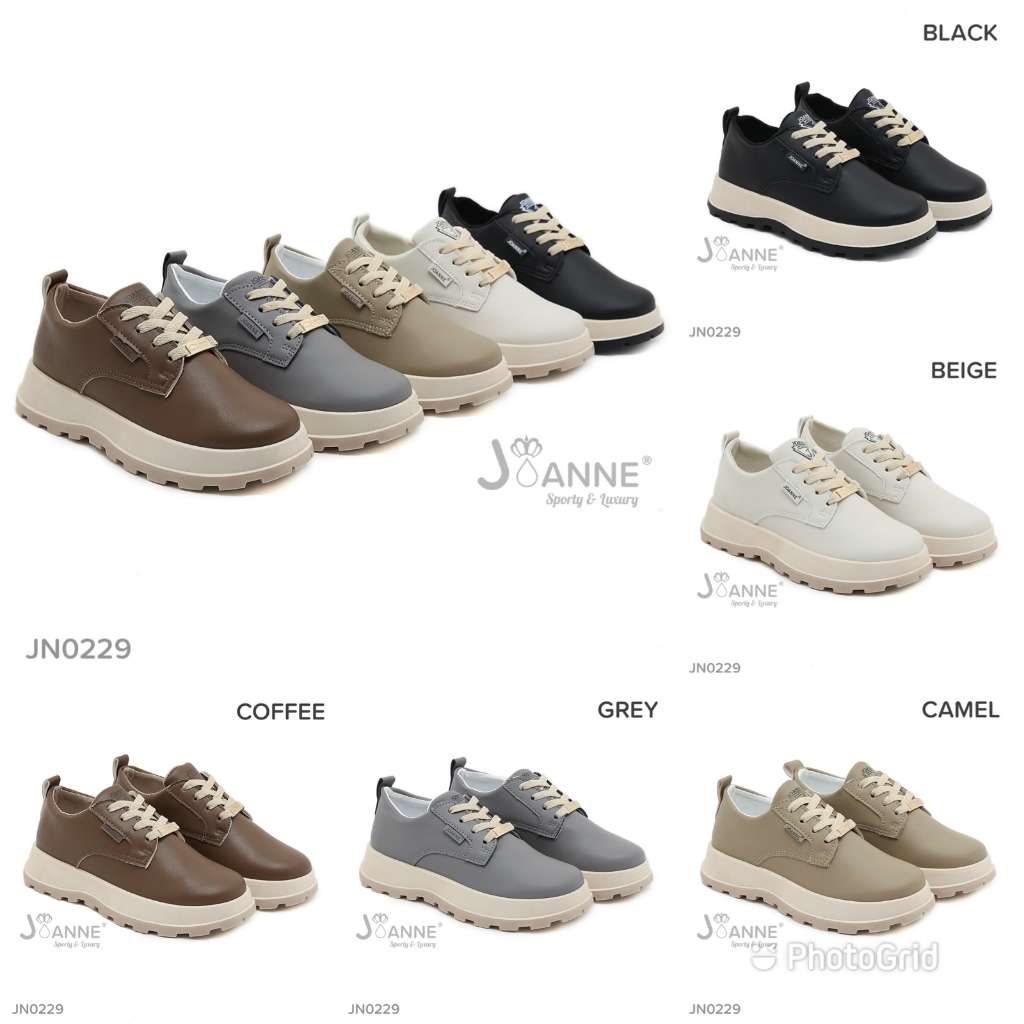 JOANNE Leather Sneakers Shoes #JN0229