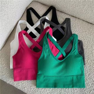 GO! BR1010 SPORT BRA BH OLAHRAGA FASHION WANITA TALI SILANG BELAKANG TANPA KAWAT