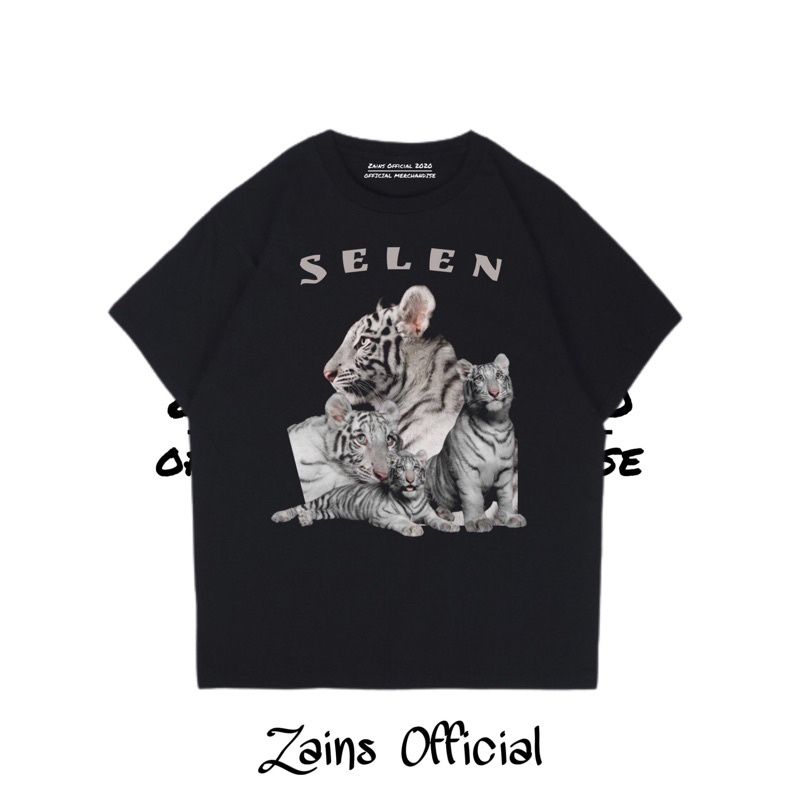 KAOS T-SHIRT SELEN ALSHAD AHMAD - Baju Lucu Selen Papa Alshad Mama Tiara Andini / HITAM / DEWASA / P