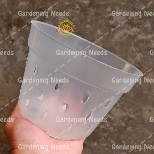 Pot Tanaman / Pot Bunga Banyak Lubang NKT Poros 20 Bening