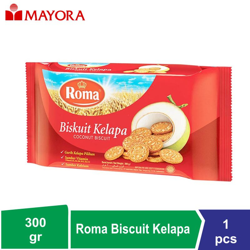 Roma Biskuit Kelapa 300gr - Bikuit Kering