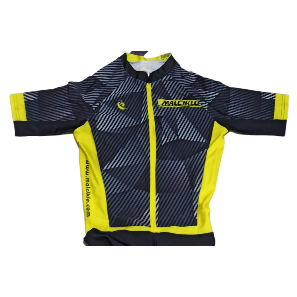 MALCIKLO TRISUIT BLACK YELLOW TRIATHLON RENANG SEPEDA LARI