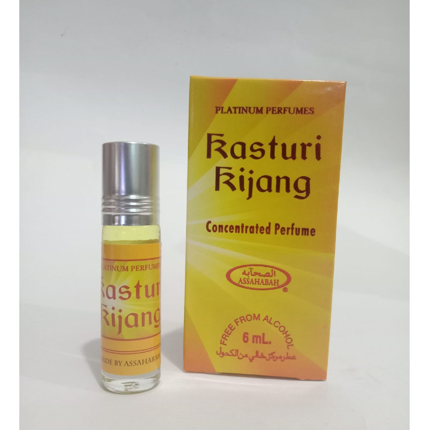 PARFUM ASSAHABAH KASTURI KIJANG ROLL ON 6ML NON ALKOHOL DAN BPOM