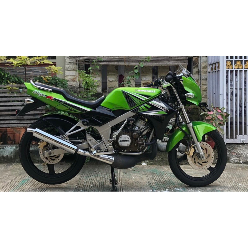 STIKER STRIPING MOTOR NINJA R 2013 HIJAU METALIK