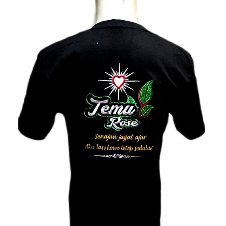 Kaos Bordir PSHT Terbaru Motif Temu Rose Katun HNF - Baju SH Terate Hati Berssinar 1922 Keren