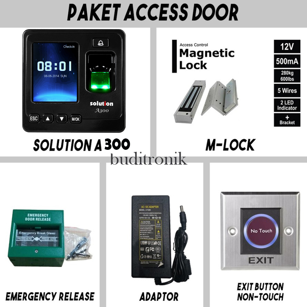 Jual Paket Access Control / Paket Akses Door / Paket Solution A300 ...