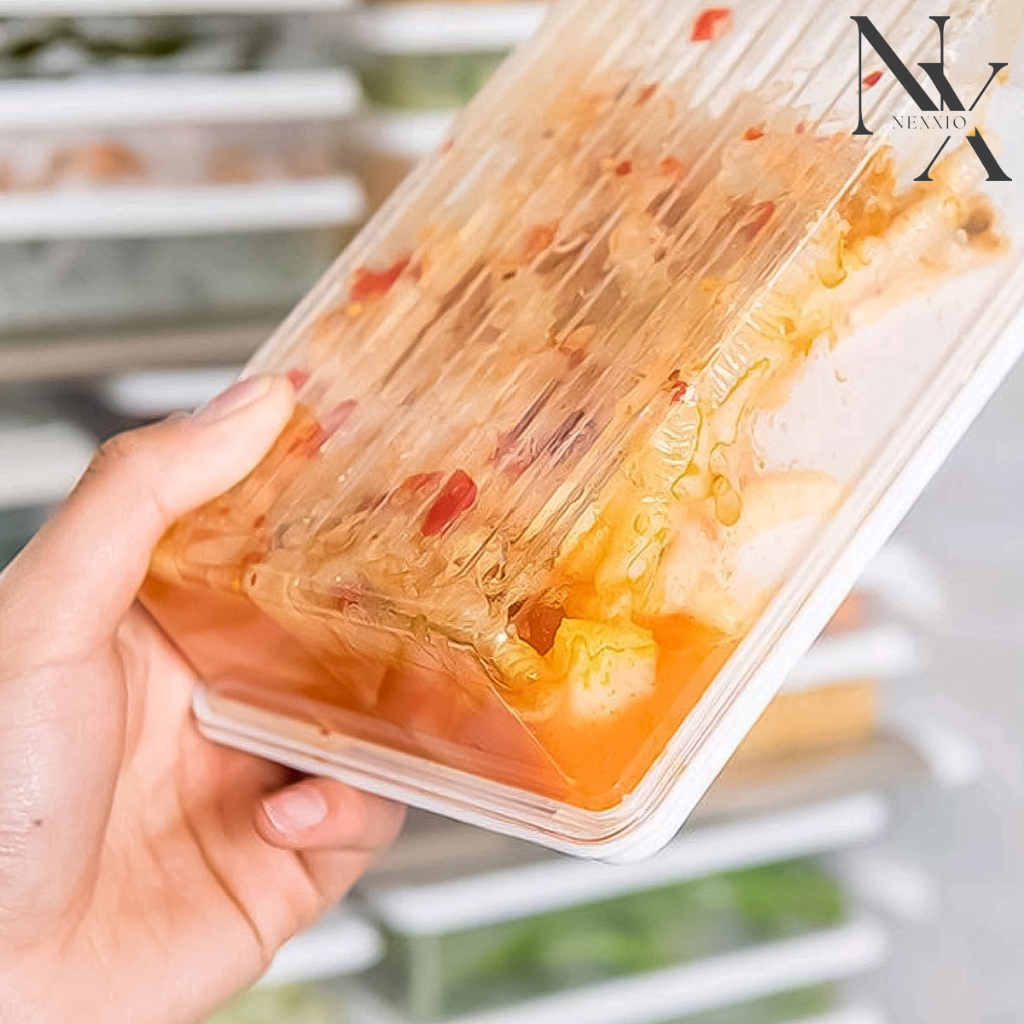 NEXXIO Kotak penyimpanan makanan kulkas / Freshly food container korean / kontainer kotak  makanan kulkas food storage Box fridge Food