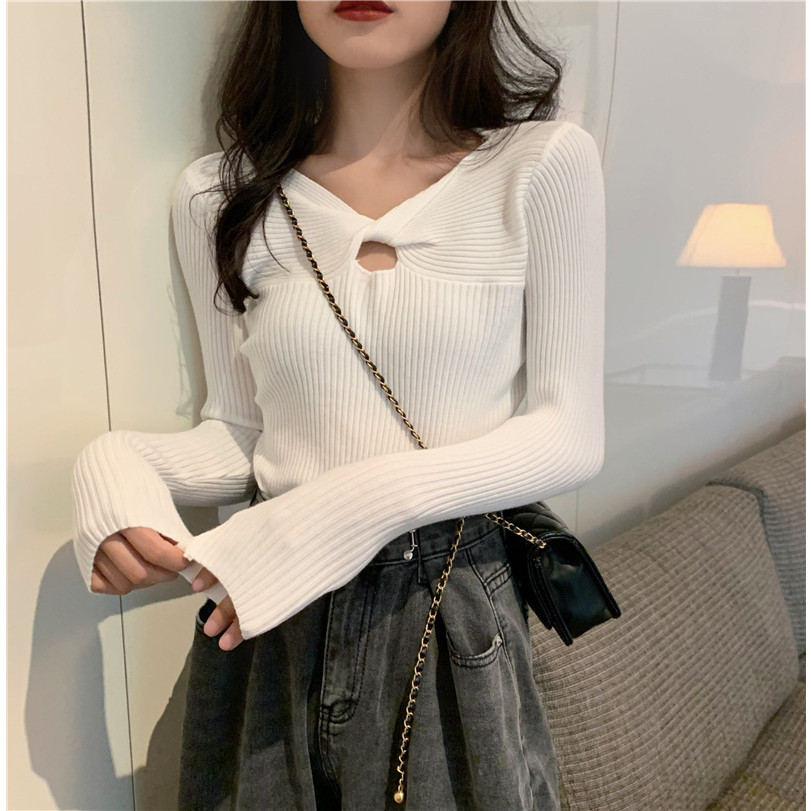 Miss H ~ 230 Pakaian Wanita Baju Atasan Lengan Panjang Import Manset Baju Wanita Premium Sweater Model Cantik Inner Ijab