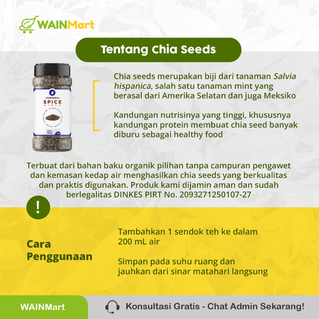 Chia Seed Rempah Asli Bumbu Masak Dapur Premium