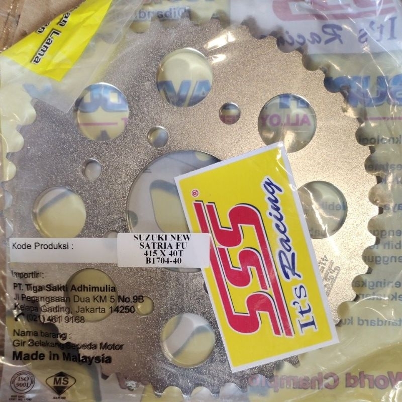 Gear Gir Belakang SSS TK 415 Satria Fu Satria 2T Smash Shogun Tornado