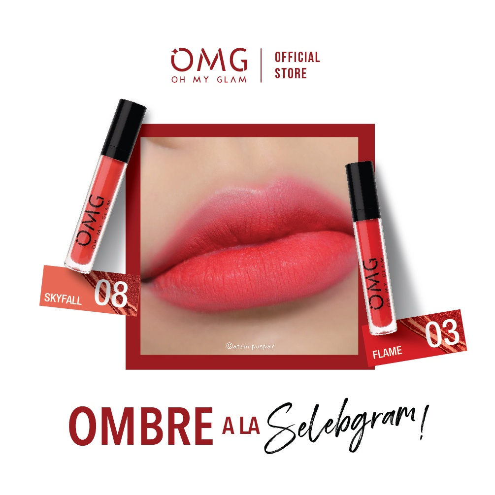 Paket Ombre Lips OMG | Lipcream OMG Ombre Coffee Edition| Lipcream OMG | Ombre OMG Lip Cream | Ombre Lips-Ombre 08+03