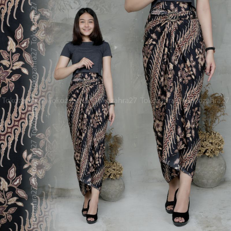 (50 Motif) Rok Lilit Batik Bawahan Kebaya Modern Rok Serut Batik Free Ring Kain Batik Floral Batik Couple Pasangan