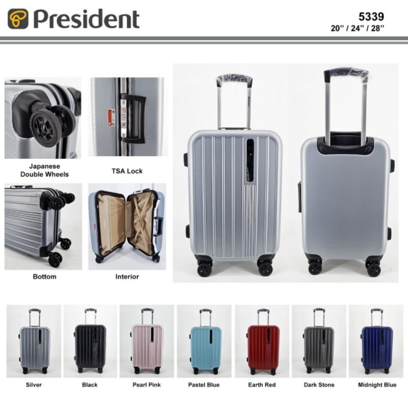 Koper President Fiber 28 Inch  5339 Hardcase | Ceklek Original - Bagasi size