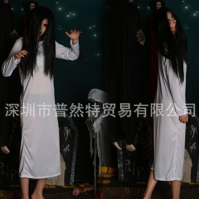 CC-47 sadako the ring cosplay costume kostum halloween hantu party setan kuntilanak