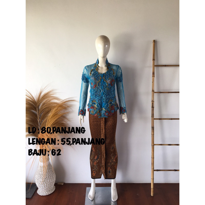 kebaya wisuda biru tosca/kebaya biru