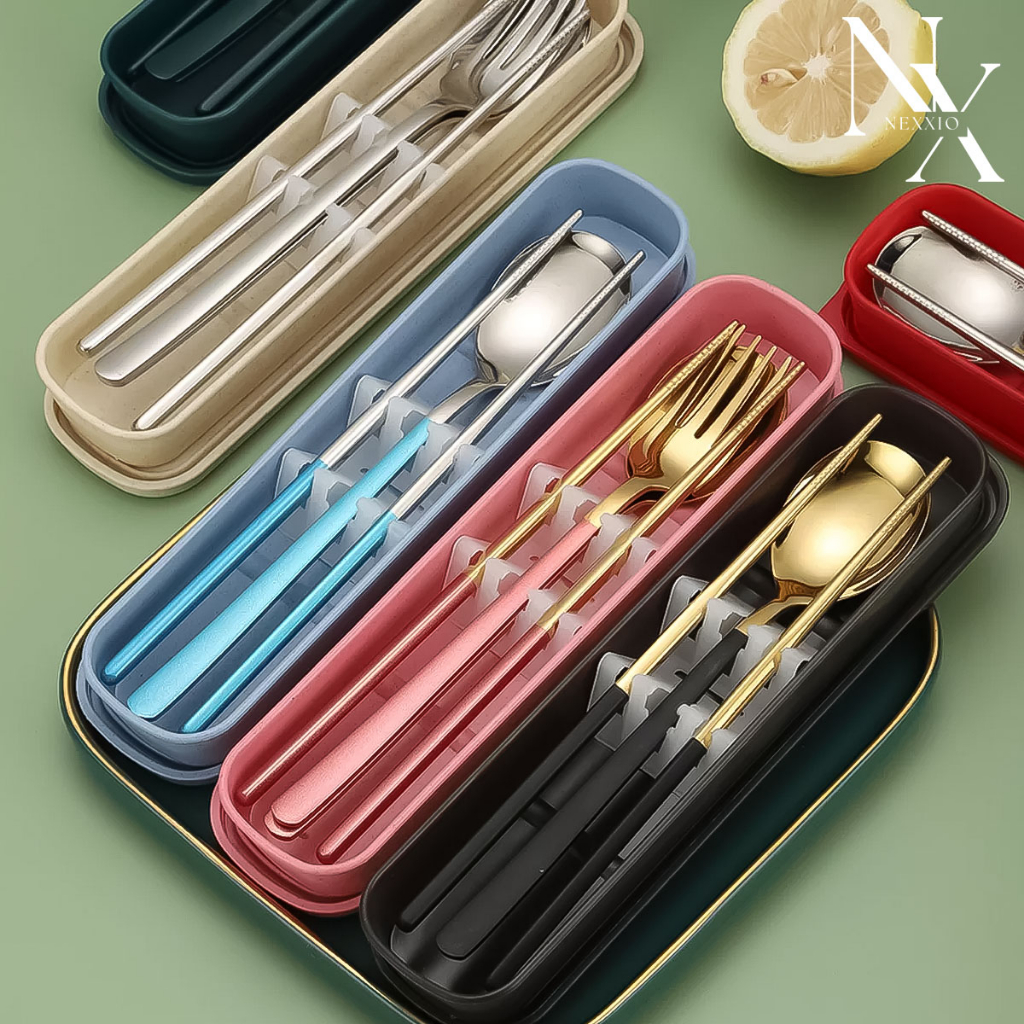 NEXXIO Sendok Makan KOREA / Set Alat Makan Korea Stainless / Stainless Steel Set
