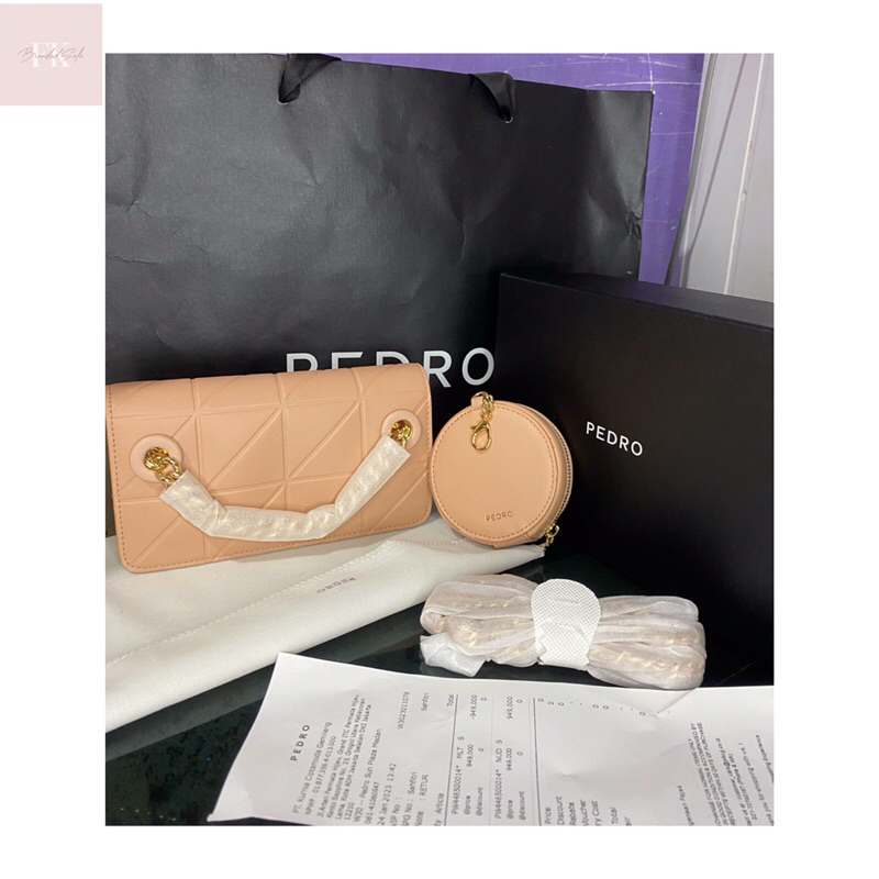SALE Tas PEDRO Original 100% Mini Bag Pedro Original Counter (Nude)