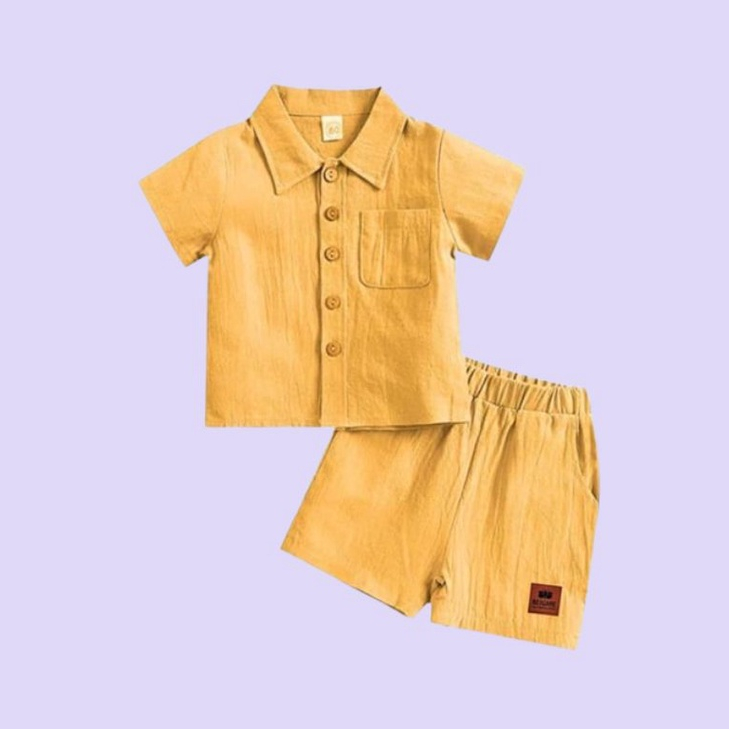 Kemeja Anak One Set Baby Bahan Katun Bisa COD Usia 2 bulan - 4Tahun