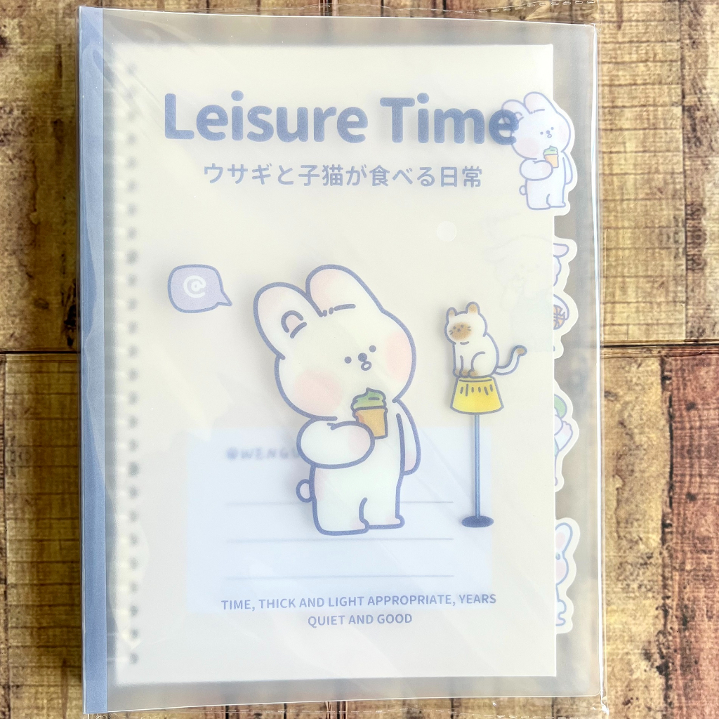 Map Binder A5 / B5 Wengu Transparant Cartoon B0220 Keep Happy - Binder Note 20 / 26 Ring + Divider dan Loose Leaf