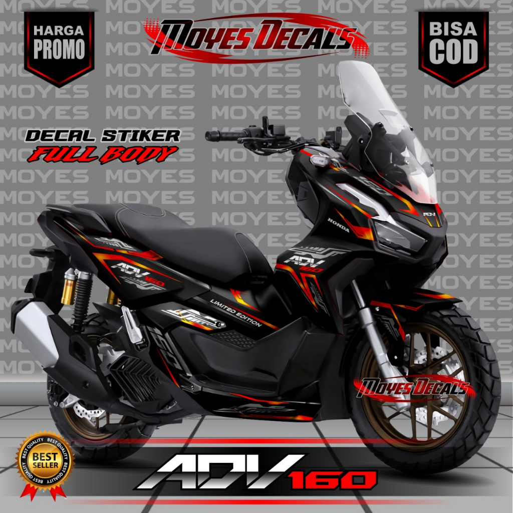 Decal Adv 150r New - Motif Matrik Line Variasi Warna Racing Team