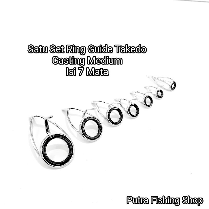 Ring Guide Takedo Casting Medium Non Fuji isi 7 Mata - Satu Set Ring Guide Non Fuji Takedo Casting M