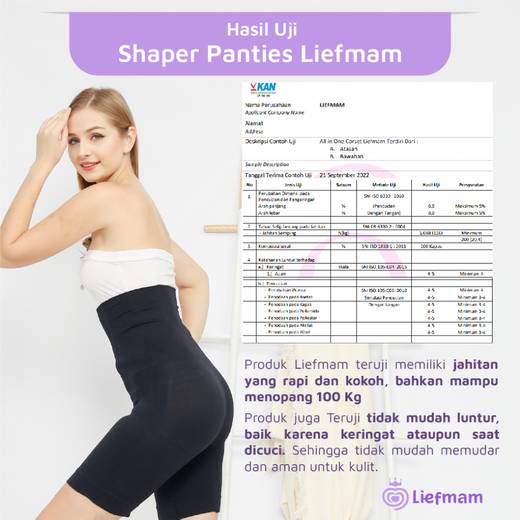 Shaper Panties Liefmam (Zaraya) - Korset Celana Pengecil Perut, Pinggang, dan Paha