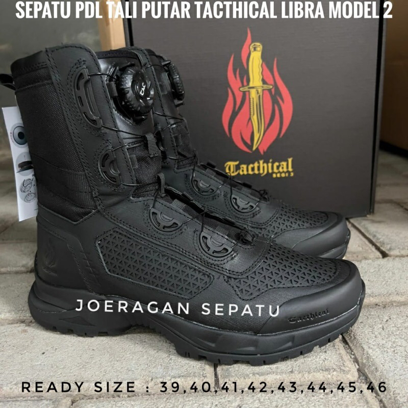 SEPATU PDL TNI POLRI TALI PUTAR TACTICAL LIBRA MK2 KULIT ASLI SEPATU PDL TACTICAL